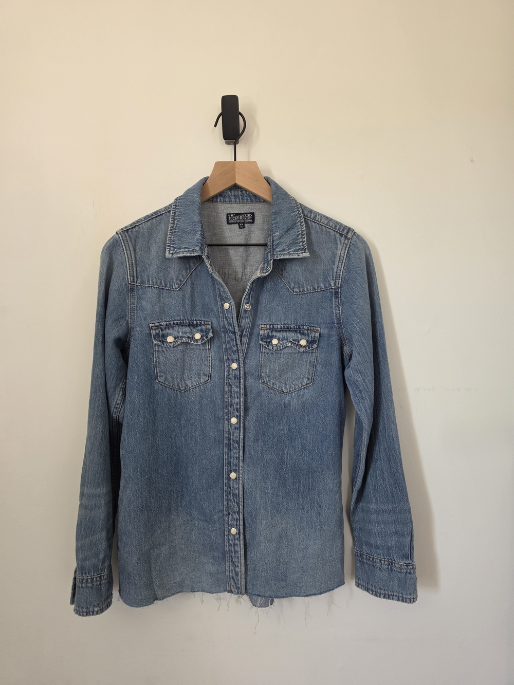 Lucky Brand Light Blue Denim Shirt-Jacket
